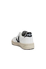 Veja V-10 Sneaker in Extra White & Black, view 3, click to view large image.