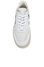 Veja V-10 Sneaker in Extra White & Black, view 4, click to view large image.