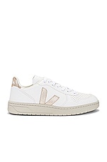 Veja V-10 Sneaker in Extra White & Platine, view 1, click to view large image.