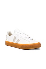Veja Campo Sneaker in Extra White, Natural, & Natural, view 2, click to view large image.