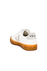 Veja Campo Sneaker in Extra White, Natural, & Natural, view 3, click to view large image.