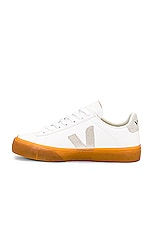 Veja Campo Sneaker in Extra White, Natural, & Natural, view 5, click to view large image.