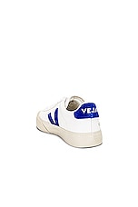 Veja Campo Sneaker in Extra White & Paros, view 3, click to view large image.