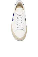 Veja Campo Sneaker in Extra White & Paros, view 4, click to view large image.