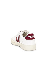 Veja Recife Sneaker in Extra White & Marsala, view 3, click to view large image.