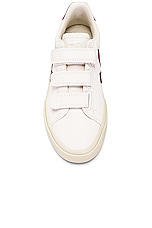 Veja Recife Sneaker in Extra White & Marsala, view 4, click to view large image.