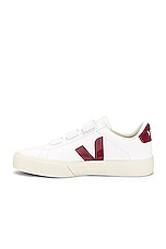 Veja Recife Sneaker in Extra White & Marsala, view 5, click to view large image.