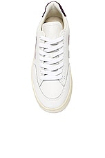 Veja V-12 Sneaker in Extra White & Parme Magenta, view 4, click to view large image.
