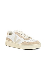 Veja V-90 Sneaker in Extra White & Pierre, view 2, click to view large image.