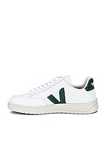 Veja V-12 Sneaker in Extra White & Cyprus, view 5, click to view large image.