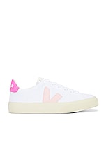 Veja Campo Canvas Sneaker in White Petal Sari, view 1, click to view large image.