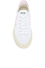 Veja Campo Canvas Sneaker in White Petal Sari, view 4, click to view large image.