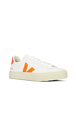 Veja Campo Sneaker in Extra White & Fury, view 2, click to view large image.