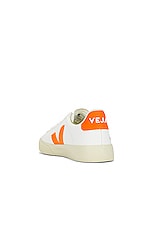 Veja Campo Sneaker in Extra White & Fury, view 3, click to view large image.