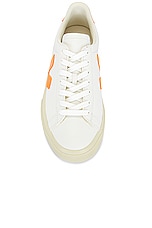 Veja Campo Sneaker in Extra White & Fury, view 4, click to view large image.