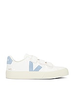 Veja Recife Sneaker in Extra White & Steel, view 1, click to view large image.