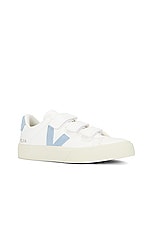 Veja Recife Sneaker in Extra White & Steel, view 2, click to view large image.