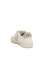 Veja Recife Logo 3-Lock Sneaker in Extra White & Natural, view 3, click to view large image.