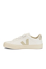 Veja Recife Logo 3-Lock Sneaker in Extra White & Natural, view 5, click to view large image.