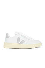 Veja V-12 Sneaker in Extra White & Light Grey, view 1, click to view large image.