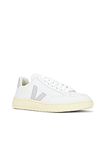 Veja V-12 Sneaker in Extra White & Light Grey, view 2, click to view large image.