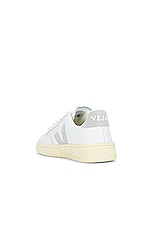 Veja V-12 Sneaker in Extra White & Light Grey, view 3, click to view large image.