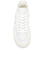 Veja V-12 Sneaker in Extra White & Babe, view 4, click to view large image.