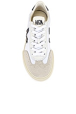 Veja Volley Sneaker in White & Black, view 4, click to view large image.