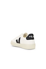 Veja Campo Sneaker in Extra White & Black, view 3, click to view large image.