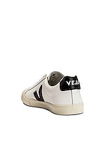Veja Esplar Logo Sneaker in Extra White & Black, view 3, click to view large image.