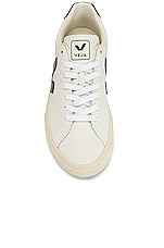 Veja Esplar Logo Sneaker in Extra White & Black, view 4, click to view large image.