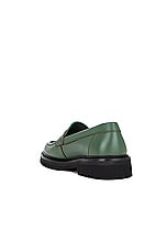 Vinny's Richee Penny Loafer in Leather Green, view 3, click to view large image.