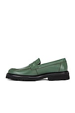 Vinny's Richee Penny Loafer in Leather Green, view 5, click to view large image.