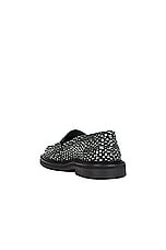 Vinny's Vinnee Penny Loafer in Croco Pattern Black & White, view 3, click to view large image.