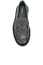 Vinny's Vinnee Penny Loafer in Croco Pattern Black & White, view 4, click to view large image.