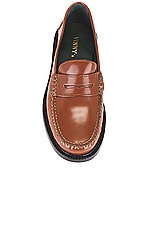 Vinny's Yardee Mocassin Loafer in Polido Leather Cognac, view 4, click to view large image.