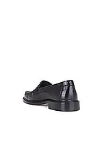Vinny's Yardee Mocassin Loafer in Croco Pattern Black, view 3, click to view large image.