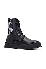 Viron Boot in Black & Pink, view 2, click to view large image.