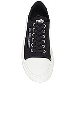 Viron 1968 Toe-cap Low Sneaker in Black Canvas, view 4, click to view large image.
