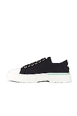 Viron 1968 Toe-cap Low Sneaker in Black Canvas, view 5, click to view large image.