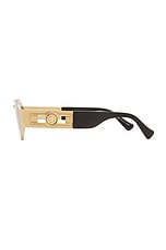 VERSACE Oval Sunglasses in Matte Gold, view 3, click to view large image.