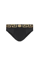 VERSACE Bi-pack Slip Jersey Underwear in Multi, view 2, click to view large image.