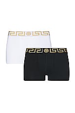 VERSACE Bi-pack Jersey Trunk in Multi, view 1, click to view large image.