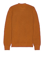 VERSACE Macrologo Sweater in Caramel & Black, view 2, click to view large image.