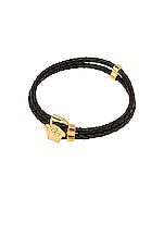 VERSACE Bracelet in Black & Gold, view 1, click to view large image.