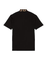 VERSACE Taylor Fit Polo in Black, view 2, click to view large image.