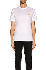 VERSACE T-Shirt in Bianco Ottico, view 3, click to view large image.