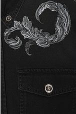 VERSACE Denim Shirt in Faded Washed Black, view 3, click to view large image.