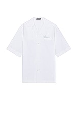 VERSACE Nautical Logo Embroidery Shirt in White, view 1, click to view large image.