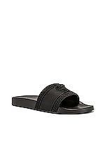 VERSACE Slide Sandals in Black, view 2, click to view large image.